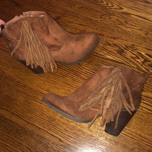 Fringe booties